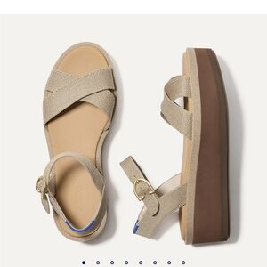 Rothy's Criss–Cross Lightweight Wedge Sandal